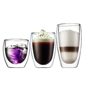 Commercio all'ingrosso 350ml doppia parete borosilicato <span class=keywords><strong>tazza</strong></span> di vetro di caffè fatto a mano tazze termiche Design minimalista personalizzato <span class=keywords><strong>per</strong></span> le feste - Product Image 5