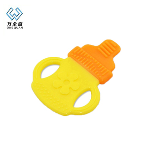Nouveau <span class=keywords><strong>silicone</strong></span> personnalisé OEM bébé hochets jouets de dentition - Product Image 2