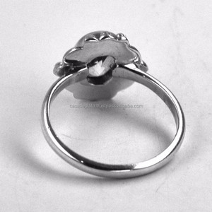 Anillo de compromiso de boda de diseñador de Plata de Ley 925 facetado ovalado hidro azul cuarzo piedra preciosa Ajuste de barra fina para fiesta de regalo - Product Image 3