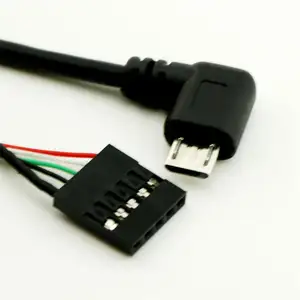 微型USB Y电源线，带4针母Molex连接器，用于5伏电源