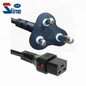 IS 1293 Ấn Độ Cắm Để Tự Động Khóa IEC 320 C19 Dây Cáp Điện Với Ấn Độ BIS Chứng Nhận 16A 250V