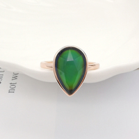 Bague réglable changement d'humeur, bague tendance de mm pour hommes, bijoux avec changement de couleur mixte