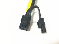 60 ، كابل طاقة GPU 6 + 2 دبوس إلى 6 دبوس 18awg PVC معزول للفيديو مع الكمبيوتر