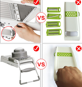 V lưỡi cầm tay có thể điều chỉnh độ dày Mandolin Rau Mandolin Slicer và cắt - Product Image 2