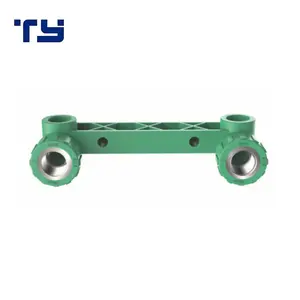 TY High Quality PPR Socket PN16 Double Copper Elbow Full Size Plastic Ppr Double Elbow