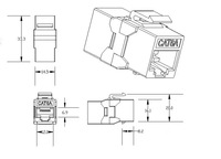 CAT6 RJ45 Keystone Jack Femelle Coupleur Insert Snap-in Connecteur Prise Adaptateur Port Pour Plaque Murale Panneau De Sortie