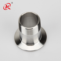 SS 304/316 tuyau sanitaire en acier inoxydable de qualité alimentaire Tri pince filetage mâle virole/connecteur/couplage/adaptateur pour raccords de tuyauterie