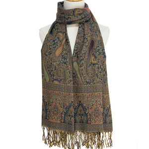70*180cm Soft Reversible Paisley Pashmina Shawl <strong>Wrap</strong> Scarf Arab Women <strong>Head</strong> <strong>Wraps</strong> - Product Image 5