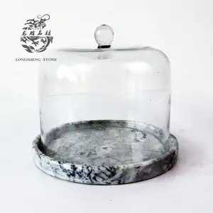 Hete Verkopende Transparante Marmeren Glazen Koepel Cakeafdekking Milieuvriendelijk Acryl Bruidstaartvorm Van Hoge Kwaliteit Veilig Voor Het Bakken