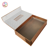 Boîtes en papier vintage transparentes bon marché pour l'emballage de cadeaux en carton rigide avec ouverture par fenêtre, impression mate par stratification, vente en gros