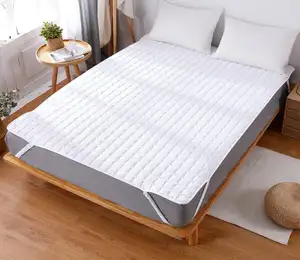 直接工厂定制白色超柔软酒店床垫保护器