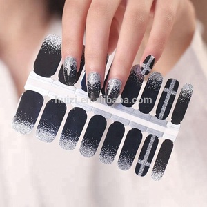 Korea Polish Nagelsticker Collectie 2025 Ontwerpen Goud Glitter Gel Nagel Wraps 2025 Ontwerpen Stickers & Emblemen - Product Image 4