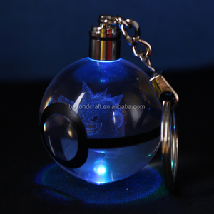 Hot Selling <strong>Pokemon</strong> Go Monster Gengar 3D Laser Pokeball Crystal <strong>Keyring</strong> - Product Image 2