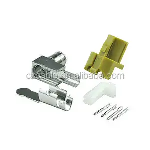 Right Angle K Coding Curry Crimp Female Jack H-SD Connector with PA Plastic Housing 4Pole Terminal Automotive Dacar 535 538 Cabl