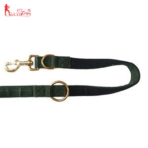 Conjunto de correa para <span class=keywords><strong>Collar</strong></span> de perro con diseño de cuadros cómodos y suaves, plomo ajustable con anillos en D duraderos - Product Image 4