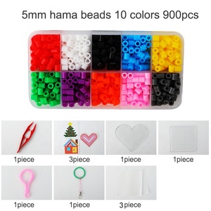 Cuentas de plástico <span class=keywords><strong>Hama</strong></span> para planchado de niños, cuentas de <span class=keywords><strong>Hama</strong></span> de 5mm, <span class=keywords><strong>Diy</strong></span>, 900 unidades