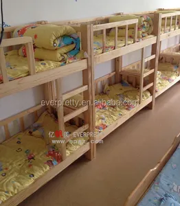 الحديث أثاث روضة الأطفال خشب متين المظلة خشبية الاطفال سرير مزدوج بطابقين للأطفال