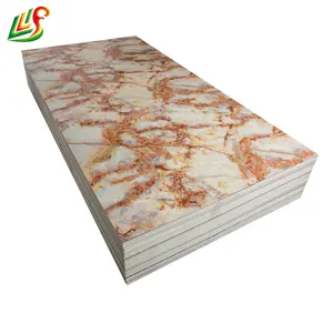 1220*2440 Pvc Marmer Dekoratif 3d Panel Dinding Marmer Pvc Panel 3Mm Papan