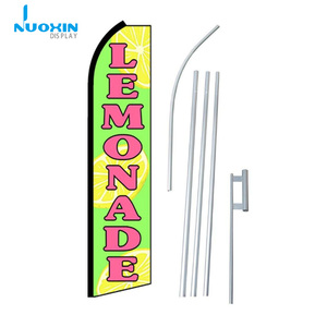 لافتة شاطئية مخصصة لكلاب "هوت دوج" للإعلان على شكل ريشة متأرجحة بعلم للرقص على الشاطئ - Product Image 3