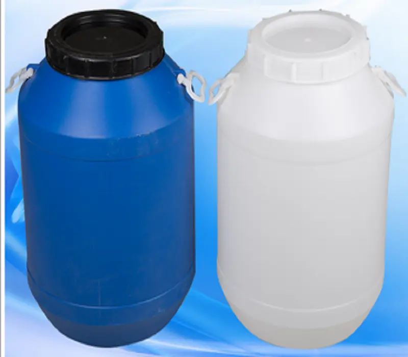 Tong Plastik Kualitas Tinggi, Drum 200 Liter HDPE Buka Atas Biru Drum Plastik Barel Kimia