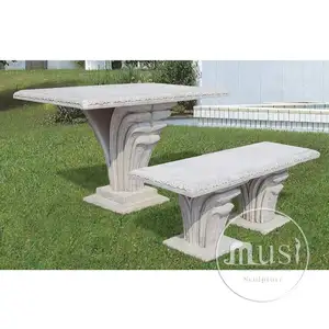 Hand Carving Outdoor Garden Craftsmanship Outdoor Stone Tables And Benches