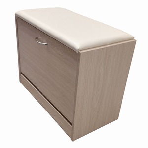 Armoire à chaussures en bois avec siège de canapé - Product Image 2