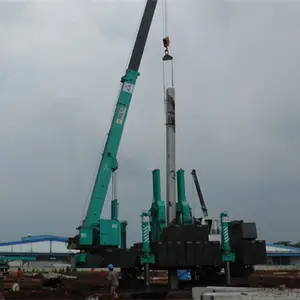 Piler Mini Tanpa Suara untuk Mendorong Tumpukan Phc dan Tumpukan Beton Persegi dengan Alat Pengangkat untuk Tumpukan Phc ZYC120