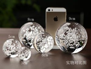Cristalino encantador <span class=keywords><strong>bola</strong></span> burbuja adornos <span class=keywords><strong>bola</strong></span> <span class=keywords><strong>de</strong></span> cristal regalos creativos agua rocalla accesorios <span class=keywords><strong>bola</strong></span> - Product Image 2