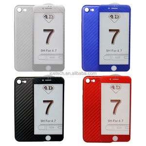Étui de téléphone violoncelle en fibre de carbone pour <span class=keywords><strong>iphone</strong></span> 6/<span class=keywords><strong>6s</strong></span>/iphon 7/7plus avec protecteur d'écran en verre trempé vente en gros - Product Image 1
