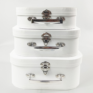 Golden Supplier Hot Sale Wholesale Custom Printed logo Bridal Paper Cardboard Suitcase Style <strong>Baby</strong> Gift <strong>Keepsake</strong> Sweet <strong>Box</strong> - Product Image 4