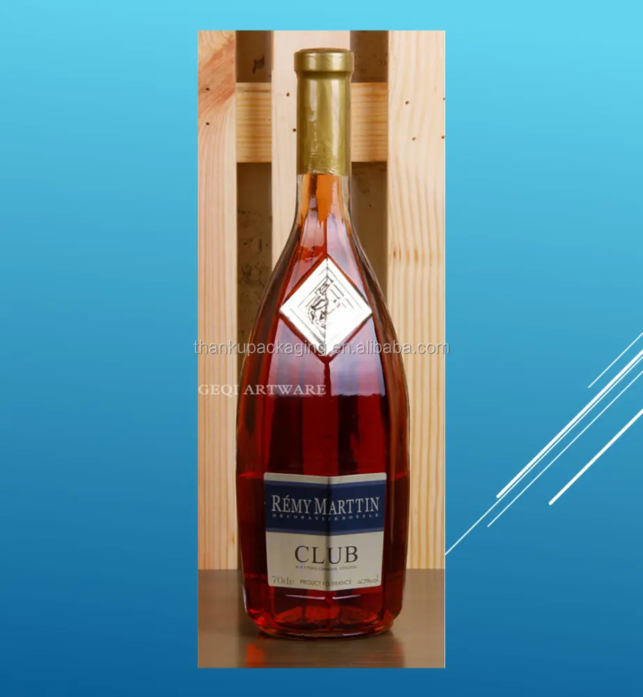 Классическая Высококачественная стеклянная бутылка для Реми Мартин виски спирта водки