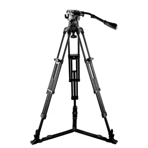 E-IMAGE EG10C2L Professional Video Tripod Kitと100ミリメートルFluid HeadとCarbon Fiber Tripod