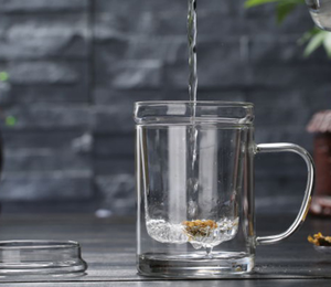 Venta caliente en línea Filtrado de vidrio Oficina <span class=keywords><strong>Tetera</strong></span> para el hogar <span class=keywords><strong>Tetera</strong></span> con un infusor un calentador y tazas de té con asas y tapa - Product Image 5