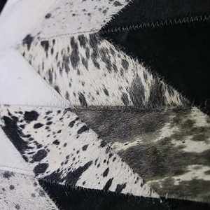 100% in pelle di mucca antico della pelle bovina della rappezzatura della pelle bovina tappeto tappeto - Product Image 2