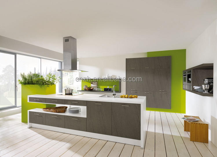 Zhihua grey matte color formica HPL wall hanging kitchen cabinet