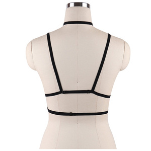 Donna Girocollo Elastico Del <span class=keywords><strong>Reggiseno</strong></span> Lingerie Fasciatura Hollow Con Spalline Del <span class=keywords><strong>Reggiseno</strong></span> Gabbia Crop Top Bustier Top - Product Image 4