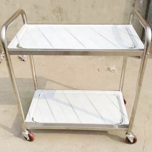 Stainless Steel <strong>Serving</strong> <strong>Trolley</strong> /Restaurant Car / Dining Car 2 Layers Restaurant Service Cart and Dining Cart for Sale - Product Image 4