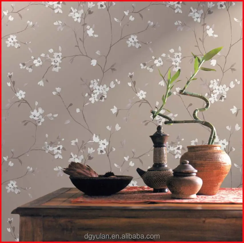 Preços de Chinoiserie Flores Papéis de Parede Não-tecido Wallpaper