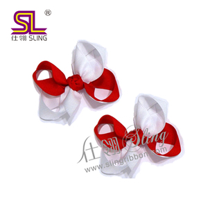 โบว์ริบบิ้นสองสีเครื่องประดับผมโบว์สีสันสดใส - Product Image 2