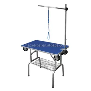 Stainless Steel Dog Pet Grooming Table With Wheels