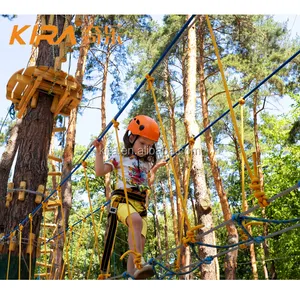 High Quality Adult/Children Interaction Ropes Course Top Tree Outdoor Obstacle Ropes Course Adventure