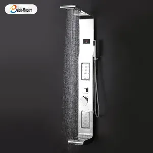 Chinese Sexy Massage Brass Shower Plate Faucet Sets With Shower Chair Smart Digital Stainless Steel Massage Shower Panel