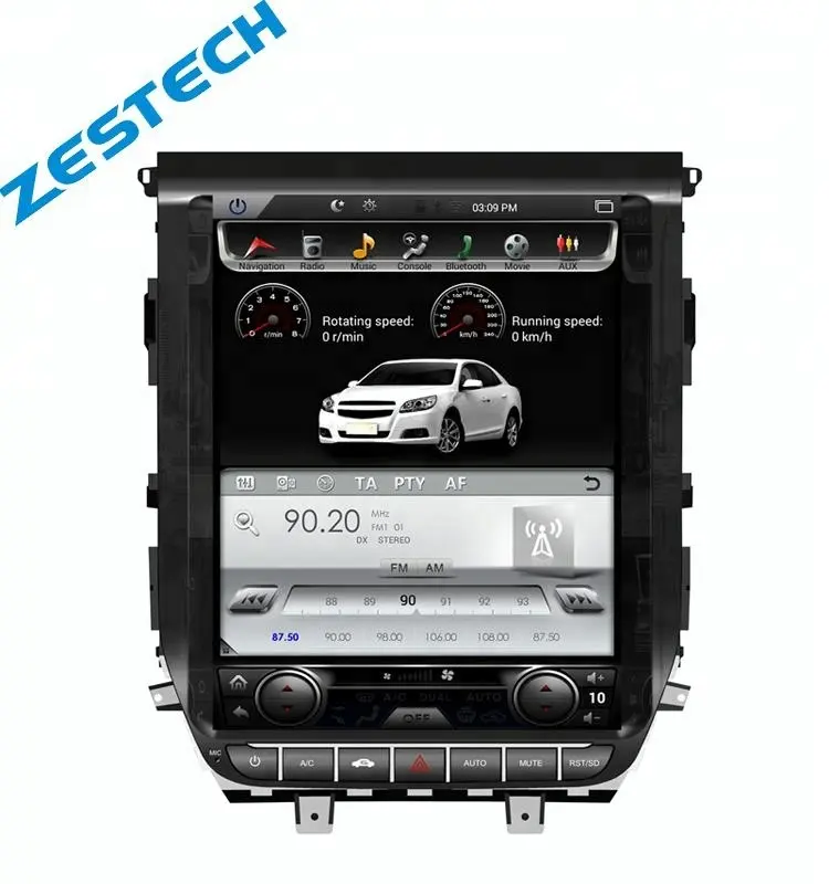 Quad Core 12.1 "Vertikaler Bildschirm Tesla-Stil 2G RAM 64G ROM Android 6.0/7.1 Auto DVD Radio Stereo GPS für Toyota Land Cruiser 200