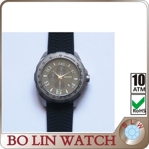 3ATM caso titan impermeable con correa de silicona reloj adelantado para los hombres - Product Image 1