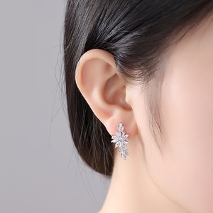 LUOTEEMI New Luxury Women Charm Jewelry <strong>Black</strong> Marquise Cut Cubic Zirconia <strong>Stud</strong> <strong>Earrings</strong> for Party - Product Image 3