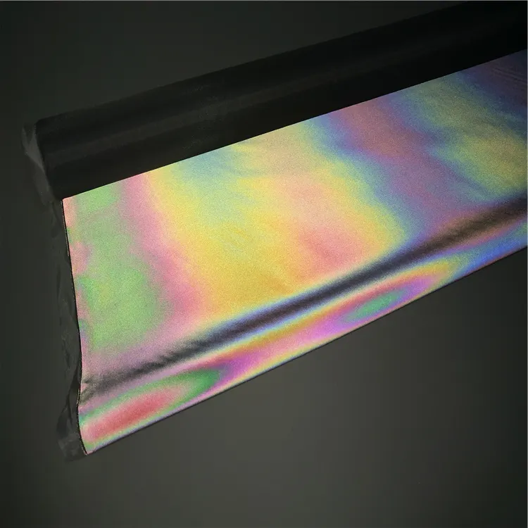 Print Rainbow Waterproof Sewing Lycra Reflective Fabric