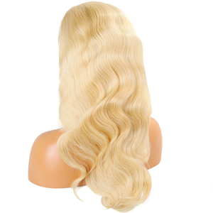 Peluca de Cabello Humano Brasileño Remy con Ondas Corporales, Color Rubio 613, con Encaje Completo y Cabello de Bebé, Pre-Plucked - Product Image 3