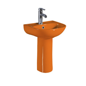 Lavabo de petite taille sur pied en céramique, pour salle de bains, pour enfants - Product Image 4