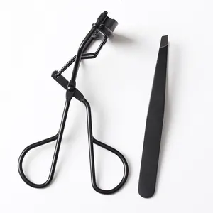 Makeup Black Metal <strong>Eyebrow</strong> Eyelash <strong>Curler</strong> With Tweezer - Product Image 1