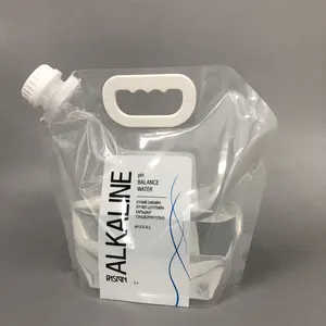 Ucuz özel tasarım plastik BPA ücretsiz içme net katlanır 3 litre su saplı şişe